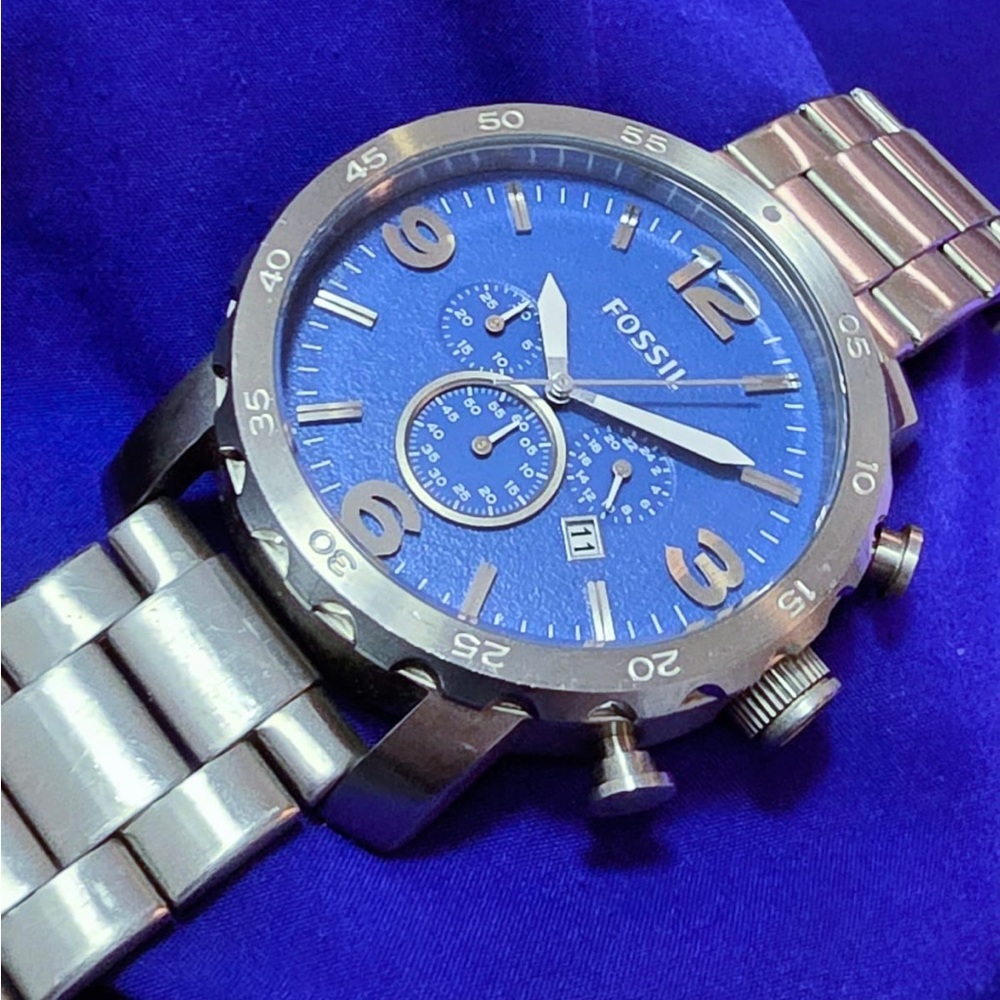 Fossil Gage Chrono 50mm Blue Dial Men's Chrono Watch - Picture 5 of 8